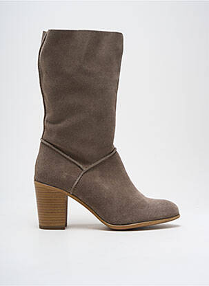 Bottes cubain talon de 4 à 6cm gris ALIWELL femme