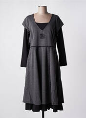 Robe longue gris NID D'ABEILLE pour femme seconde vue