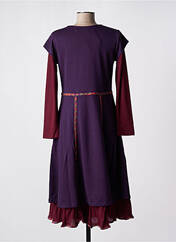 Robe longue violet NID D'ABEILLE pour femme seconde vue