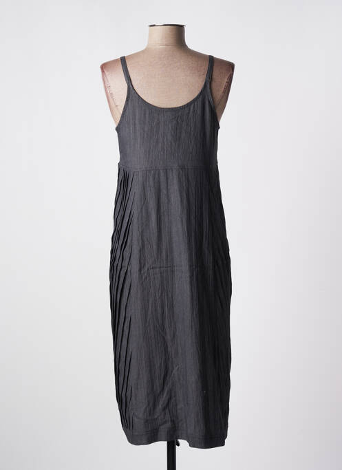 Robe longue gris ZELTI pour femme