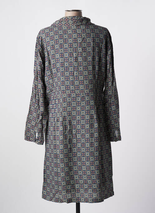 Robe mi-longue bleu NID D'ABEILLE pour femme