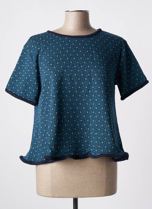 T-shirt bleu NID D'ABEILLE pour femme