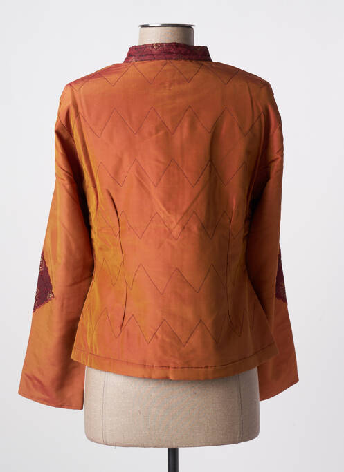 Veste casual orange NID D'ABEILLE femme