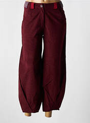 Pantalon 7/8 rouge NID D'ABEILLE pour femme seconde vue