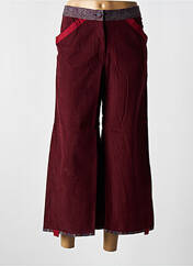 Pantalon 7/8 rouge NID D'ABEILLE pour femme seconde vue