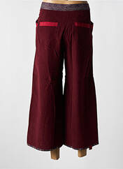 Pantalon 7/8 rouge NID D'ABEILLE pour femme seconde vue