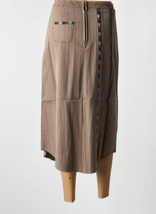 Jupe longue beige ZELTI pour femme