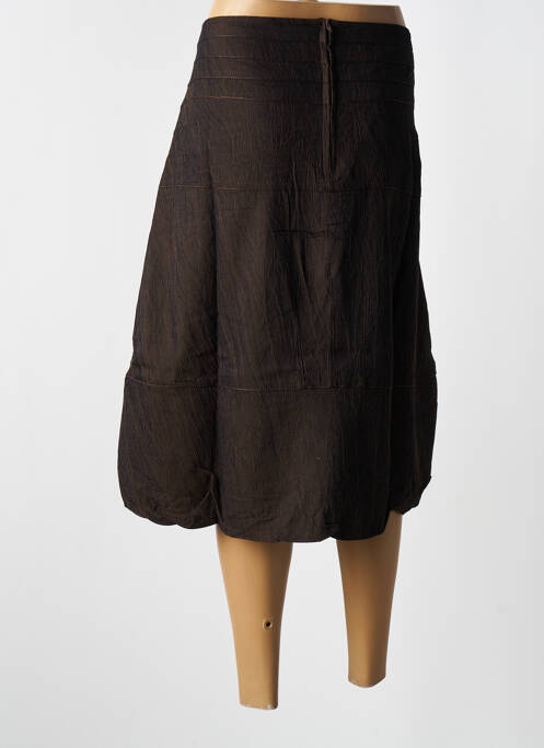 Jupe mi-longue marron ZELTI pour femme