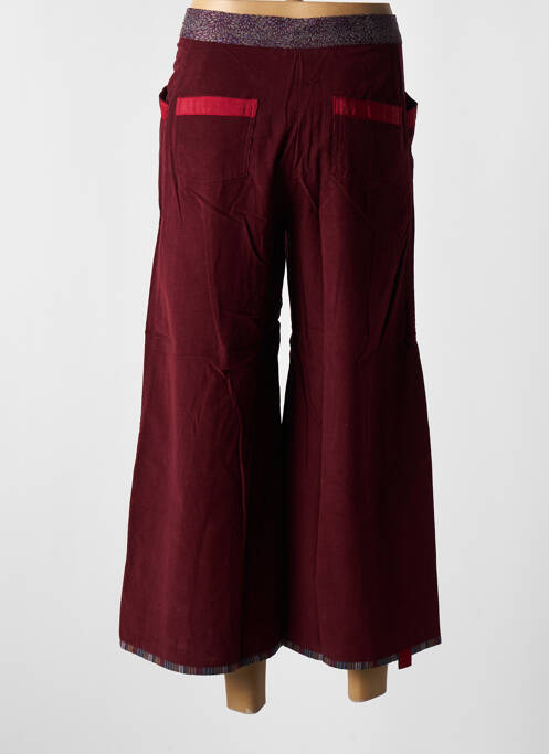Pantalon 7/8 rouge NID D'ABEILLE pour femme