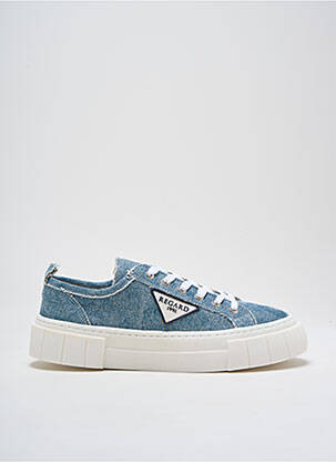 Baskets semelle amovible talon plat jusqu'à 3cm bleu REGARD femme