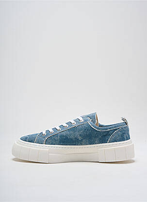 Baskets semelle amovible talon plat jusqu'à 3cm bleu REGARD femme