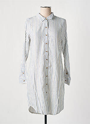 Robe courte manches longues manches longues blanc SUN VALLEY femme