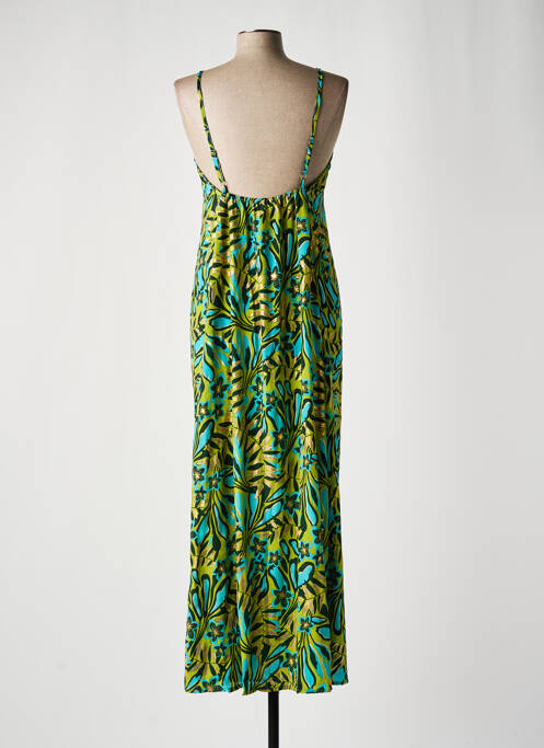 Robe longue vert LARA-ETHNICS femme