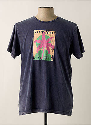 T-shirt bleu SUN VALLEY pour homme