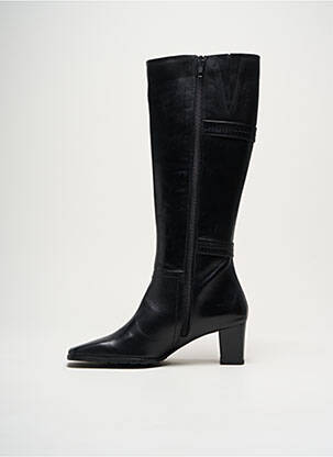 Bottes tissage satiné talon de 4 à 6cm noir LES GREENS femme