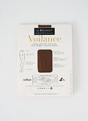 Collants légère et transparente marron LE BOURGET femme