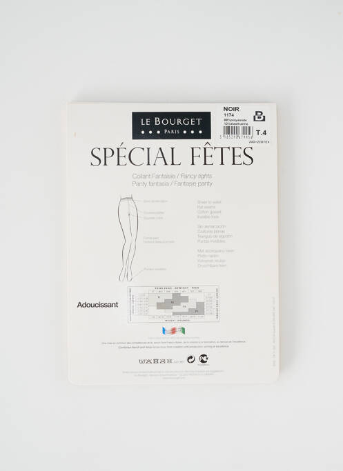 Collants noir LE BOURGET pour femme