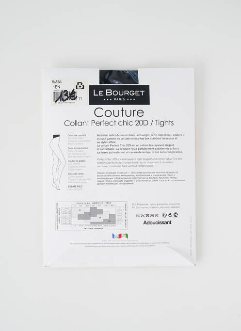 Collants bleu LE BOURGET pour femme