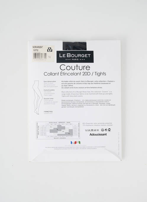 Collants noir LE BOURGET pour femme