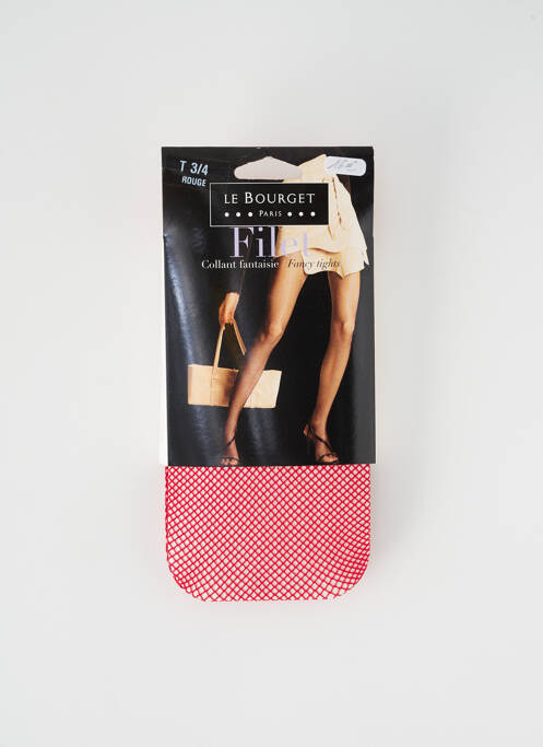 Collants rouge LE BOURGET pour femme