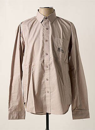 Chemise manches longues manches longues gris QUINZE & TREIZE homme