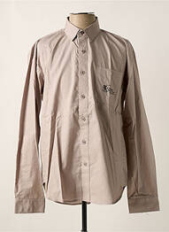 Chemise manches longues poches gris QUINZE & TREIZE homme