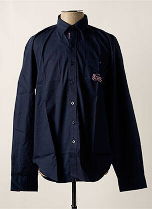 Chemise manches longues poignets boutonnés bleu QUINZE & TREIZE homme
