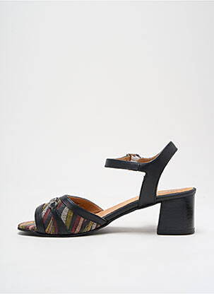 Sandales/nu pieds tissage satiné talon de 4 à 6cm noir INEA femme