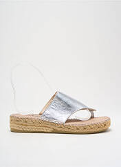 Tongs argent LA MAISON DE L'ESPADRILLE pour femme seconde vue