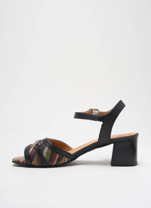 Sandales/nu pieds matière lisse talon de 4 à 6cm noir INEA femme