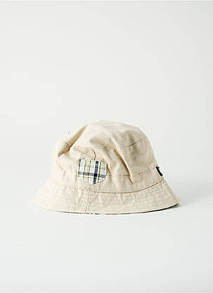 Chapeau imprimé carreaux beige HERMAN garcon