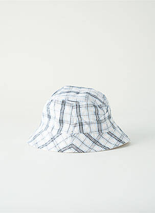 Chapeau imprimé carreaux blanc HERMAN garçon
