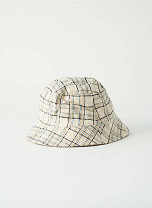 Chapeau imprimé carreaux marron HERMAN garçon
