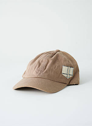 Casquette imprimé carreaux marron HERMAN garçon