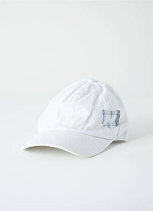 Casquette imprimé carreaux blanc HERMAN garçon