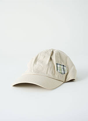 Casquette imprimé carreaux beige HERMAN garçon