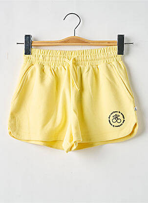 Short stretch taille élastique jaune LE TEMPS DES CERISES fille