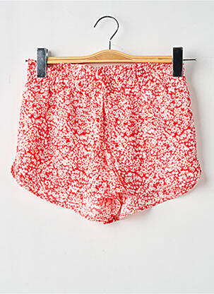 Short fermeture liens à nouer taille élastique rouge #127344 fille