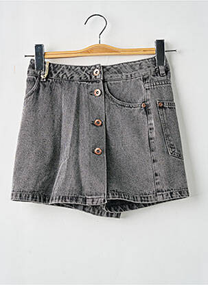 Jupe short délavé noir GARCIA fille