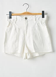 Short tissage denim taille élastique blanc GARCIA fille