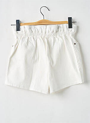 Short tissage denim taille élastique blanc GARCIA fille