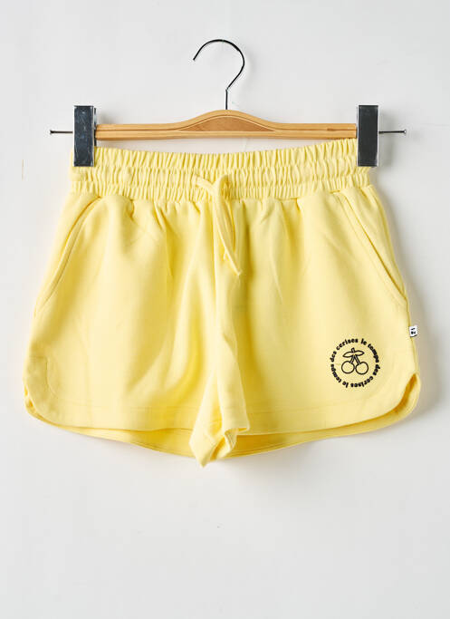 Short stretch taille élastique jaune LE TEMPS DES CERISES fille
