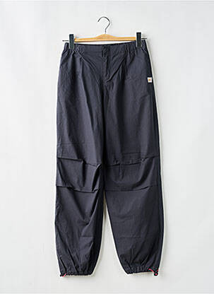 Pantalon large fermeture zippée sous rabat boutonné taille élastique bleu GARCIA garcon