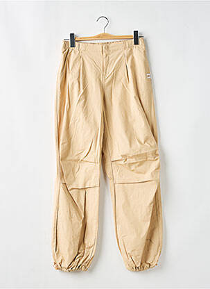 Pantalon large fermeture zippée sous rabat boutonné taille élastique beige GARCIA garçon