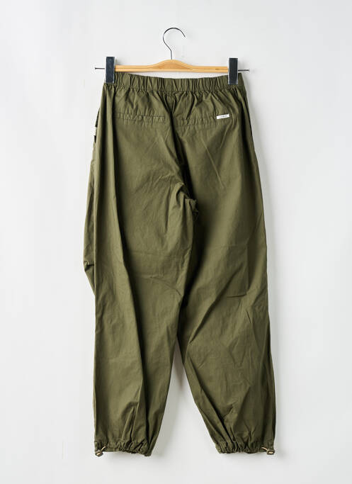 Pantalon large fermeture zippée sous rabat boutonné taille élastique vert GARCIA garcon