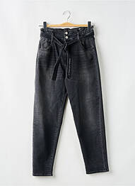 Jean coupe mom poches taille élastique noir LE TEMPS DES CERISES fille