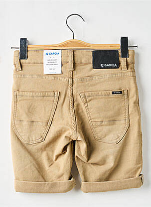 Bermuda tissage denim taille ajustable marron GARCIA garçon