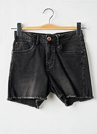 Short tissage denim taille ajustable noir GARCIA fille