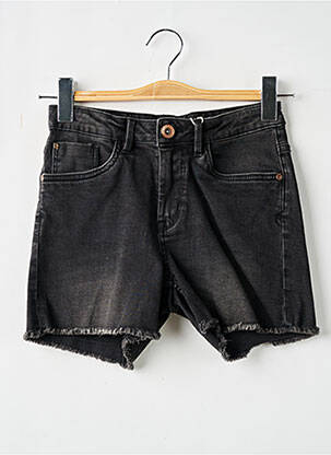 Short stretch taille ajustable noir GARCIA fille