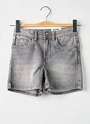 Short stretch taille ajustable gris GARCIA fille